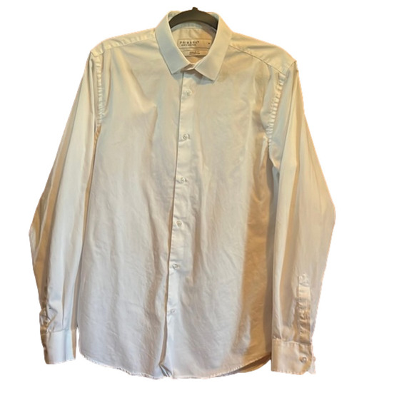 Primark White Button Down Shirt Men's Medium Regular Fit - Picture 1 of 5